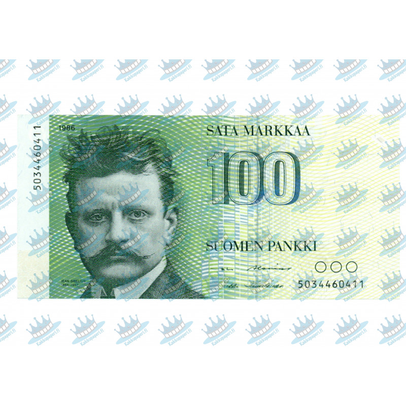 100 finnish mark bill - edible cake topper