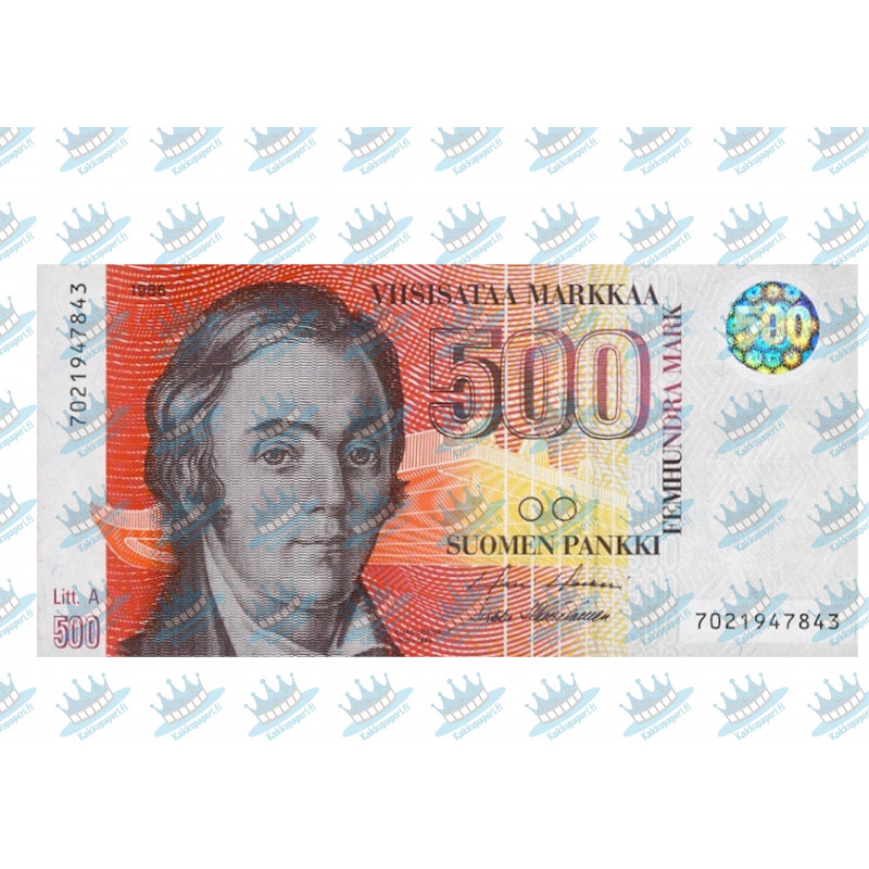 500 finnish mark bill - edible cake topper