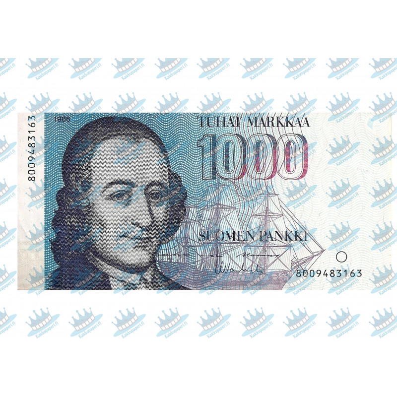 1000 finnish mark bill - edible cake topper