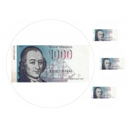 1000 finnish mark bill - edible cake topper