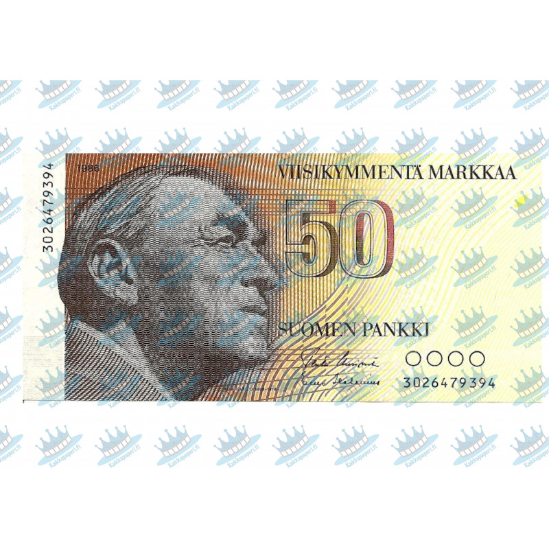 50 finnish mark bill - edible cake topper