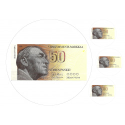 50 finnish mark bill - edible cake topper