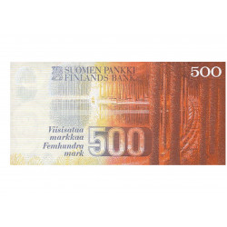 500 finnish mark bill - from behind - edible cake topper