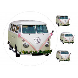 Volkswagen decorated Kleinbus - Edible cake topper