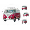 Volkswagen red Kleinbus - Edible cake topper