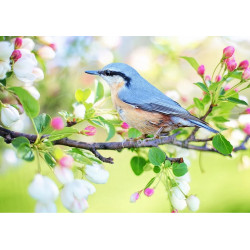 Bird on a branch - edible cake topper