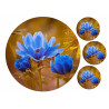 Blue flowers - edible cake topper