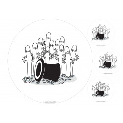 The Moomins - Hattifatteners and hat - edible cake topper