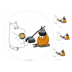 The Moomins - Moomintroll at campfire - edible cake topper