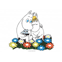 The Moomins - Moomins hugging - edible cake topper