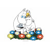 The Moomins - Moomins hugging - edible cake topper