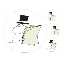 The Moomins - Moominpappa reading - edible cake topper