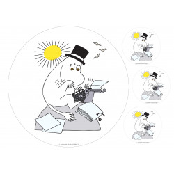 The Moomins - Moominpappa writing - edible cake topper