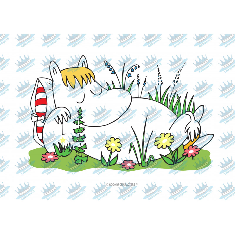 The Moomins - Snork Maiden sleeping - edible cake topper