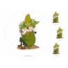 The Moomins - Snufkin with an apple - edible cake topper