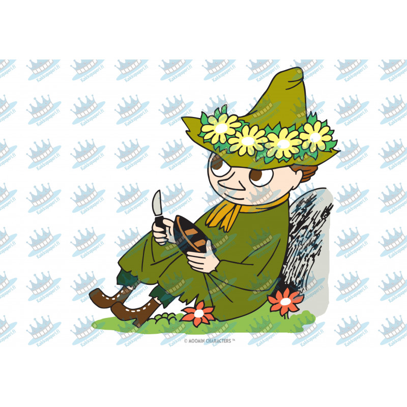 The Moomins - Snufkin whittles - edible cake topper