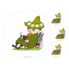 The Moomins - Snufkin whittles - edible cake topper