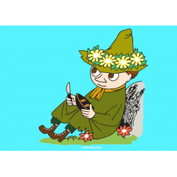 The Moomins - Snufkin whittles - edible cake topper