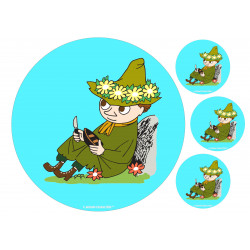 The Moomins - Snufkin whittles - edible cake topper