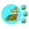 The Moomins - Snufkin whittles - edible cake topper