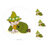 The Moomins - Snufkin on a beach - edible cake topper