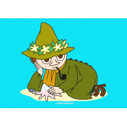 The Moomins - Snufkin on a beach - edible cake topper