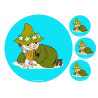 The Moomins - Snufkin on a beach - edible cake topper