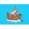 The Moomins - Hemulens fishing - edible cake topper