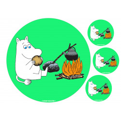 The Moomins - Moomintroll at campfire - edible cake topper