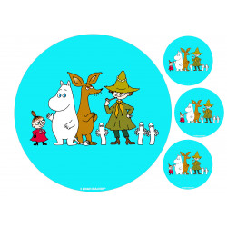 The Moomins - Moomin group - edible cake topper