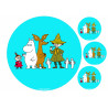 The Moomins - Moomin group - edible cake topper