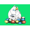 The Moomins - Moomins hugging - edible cake topper