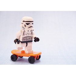 Lego - Stormtrooper skateboarding - Edible cake topper