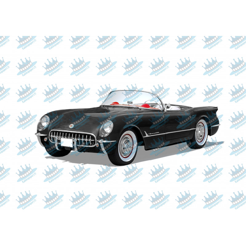 Black Corvette - Edible cake topper