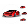 Red Lamborghini - Edible cake topper