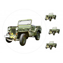 Willys Jeep - Edible cake topper