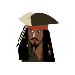 Jack Sparrow - Edible cake topper