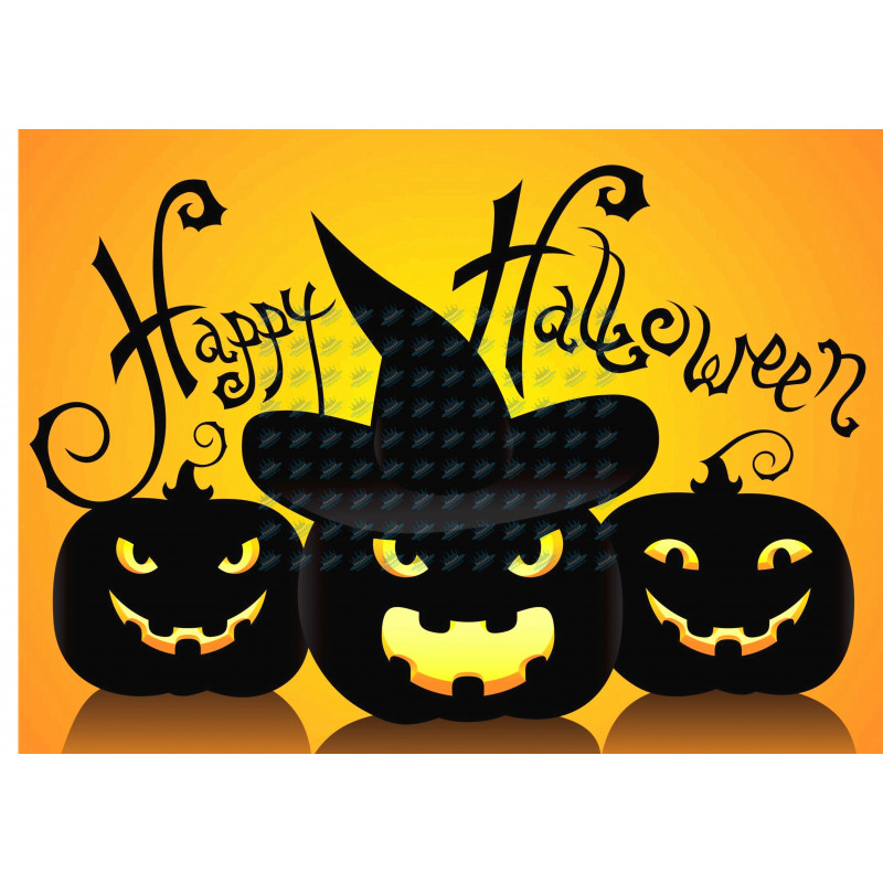 Halloween Cake topper - Happy Halloween - Edible cake topper