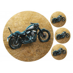 Harley Davidson motorbike - Edible cake topper