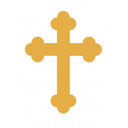 Golden cross - edible cake topper