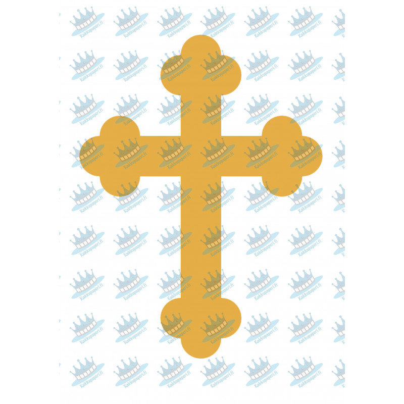 Golden cross - edible cake topper