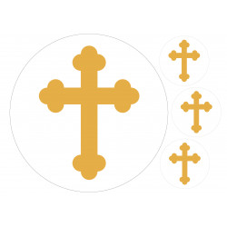 Golden cross - edible cake topper