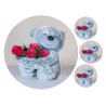 Bear with roses - Edible cake topper