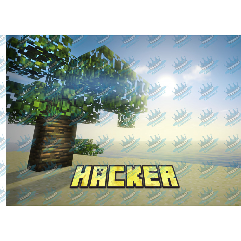 Minecraft hacker - Syötävä kakkukuva kakkuun