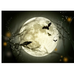 Halloween Cake topper - Full moon - Edible cake topper