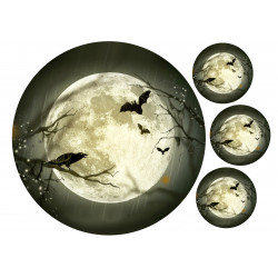 Halloween Cake topper - Full moon - Edible cake topper