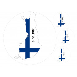 Independence Day - Suomi Finland - edible cake topper