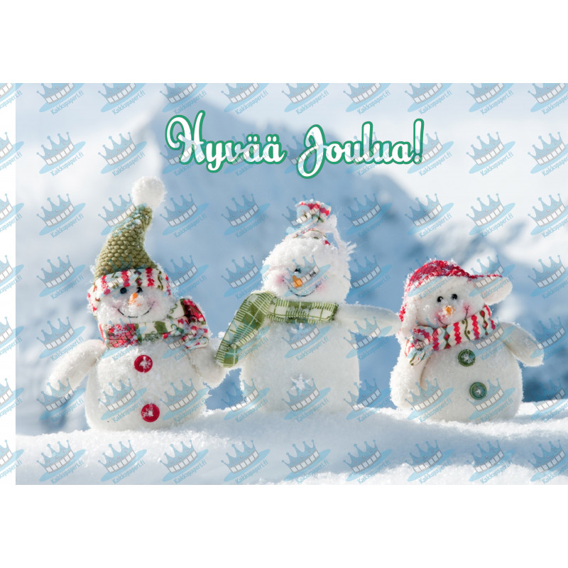 Snowmen - edible cake topper