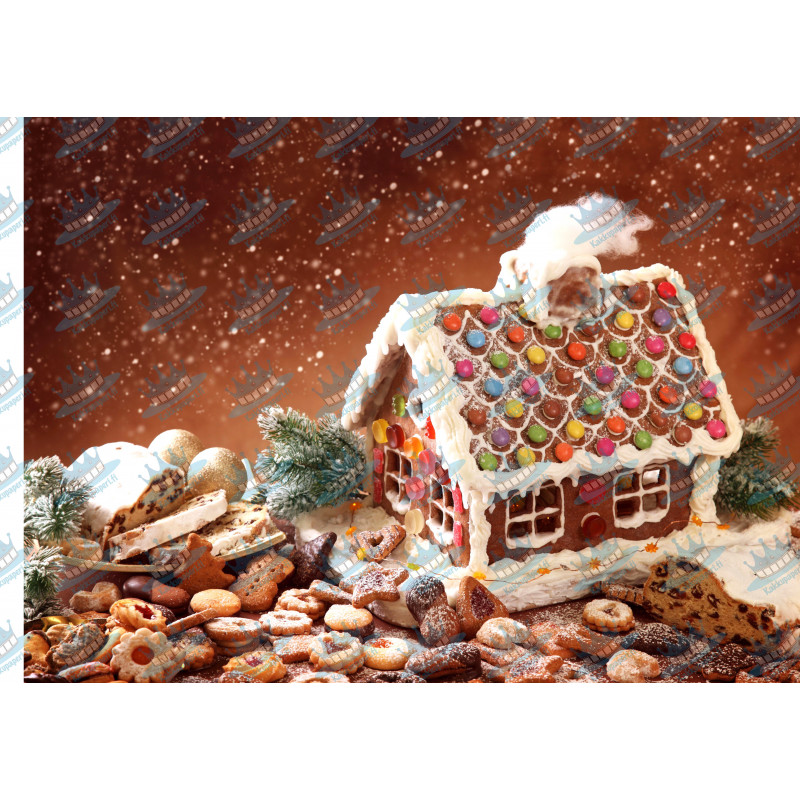 Gingerbread house - edible cake topper