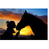 Woman and horse - Edible cake topper